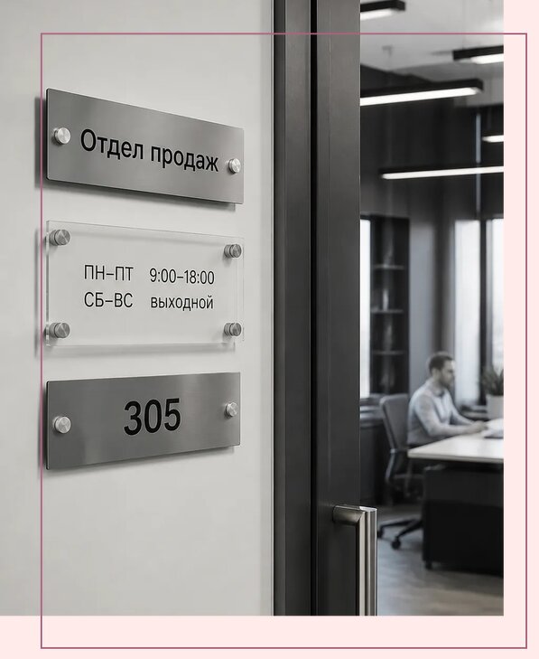 Офисные таблички на дверь в Волжском по цене от 4964 р. | Аванза-Влж